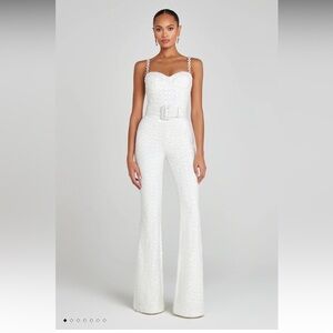 Nadine Merabi Lucinda White Jumpsuit